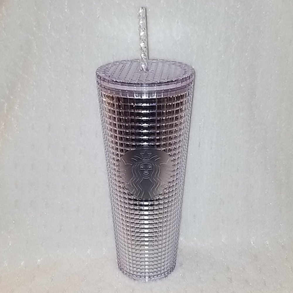Starbucks 2020 Holiday "Silver Grid" 24oz Tumbler